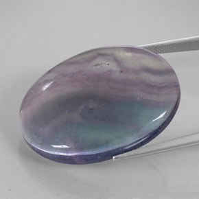 Fluorita multicolorido natural 52,83ct, corte oval, transparente