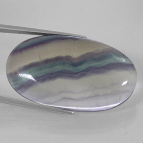 Fluorita multicolorido natural 63,19ct, corte oval, transparente