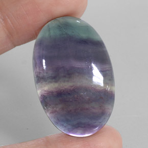 Fluorita multicolorido natural 50,17ct, corte oval, transparente