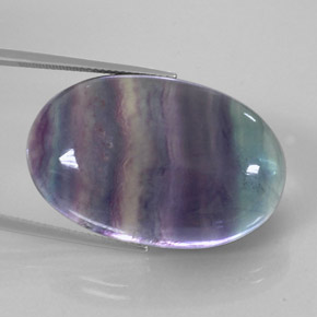 Fluorita multicolorido natural 50,17ct, corte oval, transparente