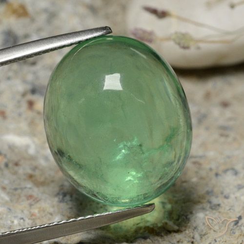 20.63ct Natural Verde Terroso Fluorita, oval, Transparente