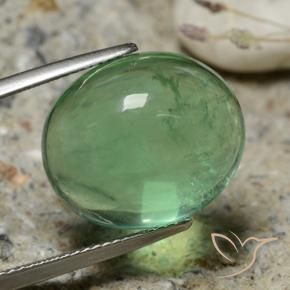 Fluorita Verde Terroso Natural 20.63ct, oval, Transparente