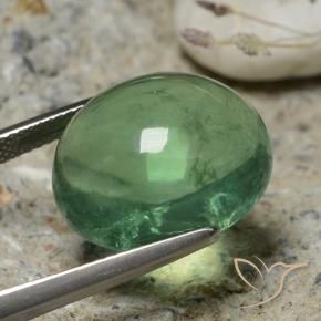 Fluorita Verde Terroso Natural 20.63ct, oval, Transparente