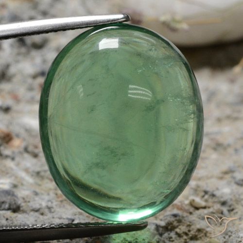 25.64ct Natural Luz verde Fluorita, oval, Transparente