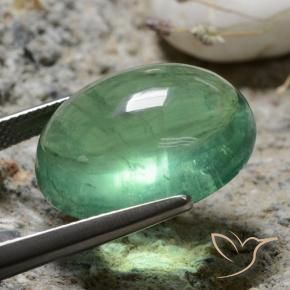 Fluorita Luz verde Natural 25.64ct, oval, Transparente