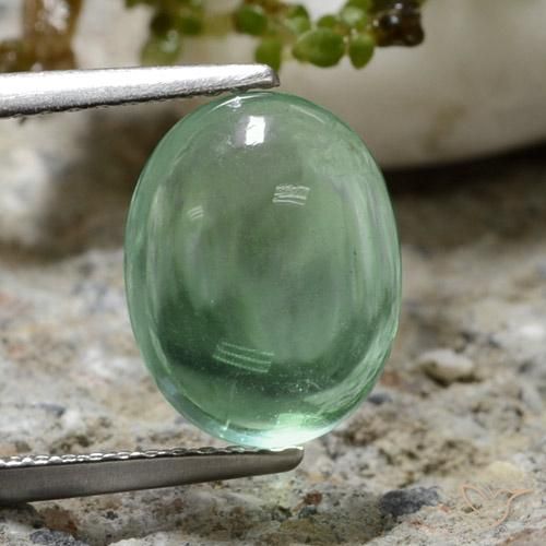 4.23ct Natural Verde Frio Fluorita, oval, Transparente