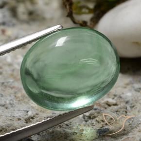 Fluorita Verde claro fresco Natural 8.74ct, oval, Transparente