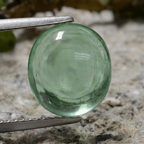 4.75ct Natural Luz verde Fluorita, oval, Transparente