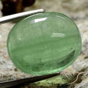 Fluorita Luz verde Natural 27.33ct, oval, Transparente