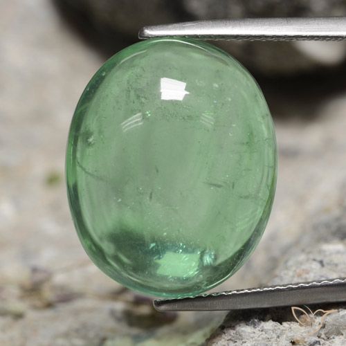 21.66ct Natural Verde médio Fluorita, oval, Transparente