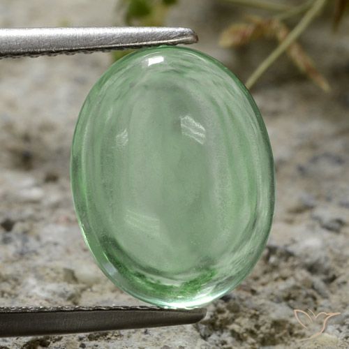 4.50ct Natural Luz verde Fluorita, oval, Transparente