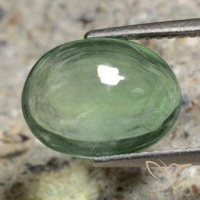 Fluorita Verde médio Natural 5.07ct, oval, Transparente