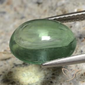 Fluorita Verde médio Natural 5.07ct, oval, Transparente
