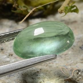 Fluorita Verde médio Natural 3.56ct, oval, Transparente