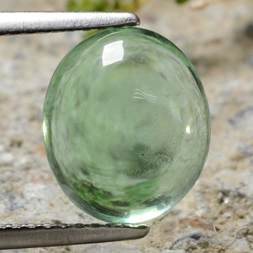 4.47ct Natural Verde Terroso Fluorita, oval, Transparente