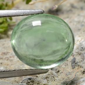 Fluorita Verde Terroso Natural 4.47ct, oval, Transparente