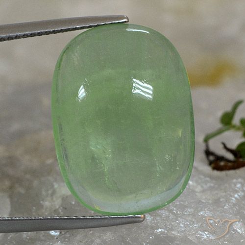 19.97ct Natural Verde Terroso Fluorita, Almofada, Transparente