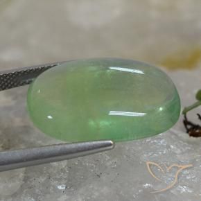 Fluorita Verde Terroso Natural 19.97ct, Almofada, Transparente