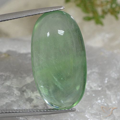 27.65ct Natural verde quente Fluorita, oval, Transparente