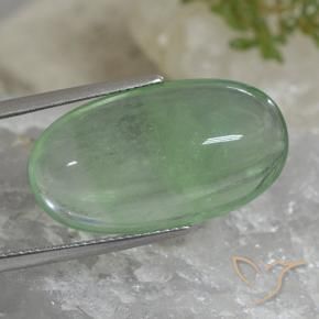 Fluorita verde quente Natural 27.65ct, oval, Transparente