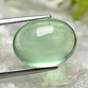 Fluorita Luz verde Natural 8.59ct, oval, Transparente