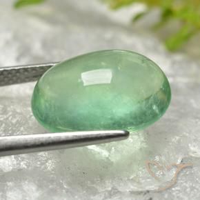 Fluorita Luz verde Natural 8.59ct, oval, Transparente