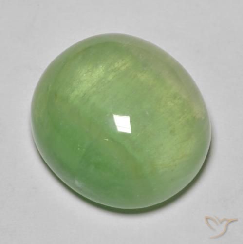 26.52ct Natural verde pêra Fluorita, oval, Translúcido