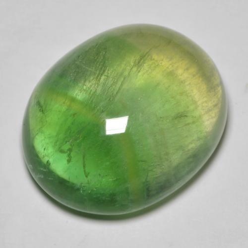 fluorita Verde floresta Natural 37.28ct, Corte Oval, Transparente