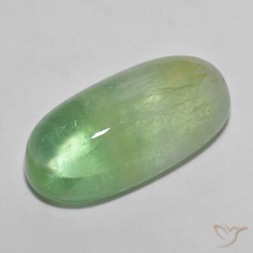 Fluorita Verde amarelado Natural 14.07ct, oval, Transparente