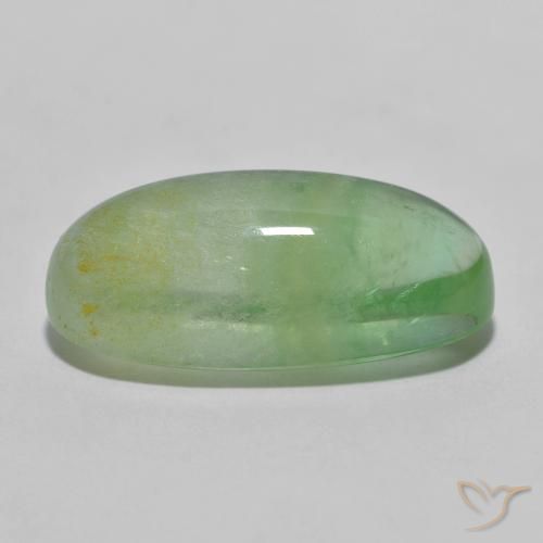 Fluorita Verde amarelado Natural 14.07ct, oval, Transparente