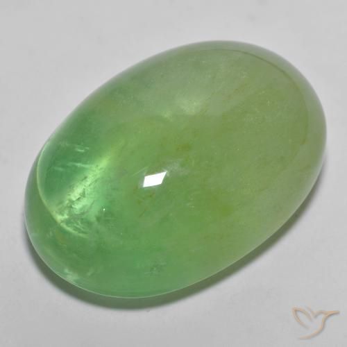 Fluorita Pêra Pêra Verde Natural 36.25ct, oval, Translúcido