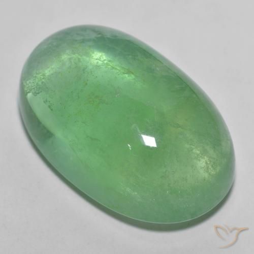 26.04ct Natural verde quente Fluorita, oval, Transparente
