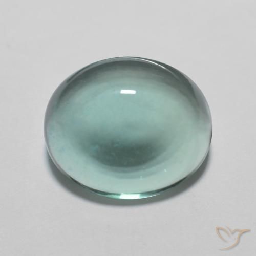8.25ct Natural Verde azul muito claro Fluorita, oval, Transparente