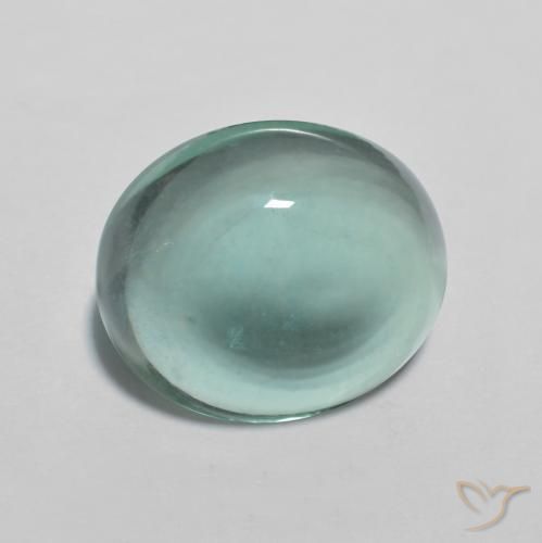 Fluorita Verde azul muito claro Natural 8.25ct, oval, Transparente