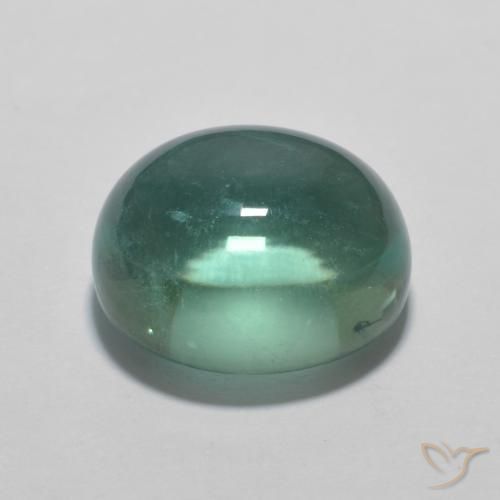 Fluorita Verde azul muito claro Natural 8.25ct, oval, Transparente