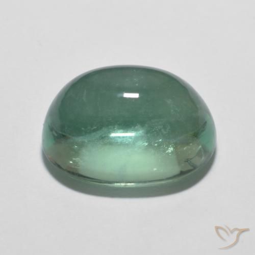Fluorita Verde azul muito claro Natural 7.09ct, oval, Transparente