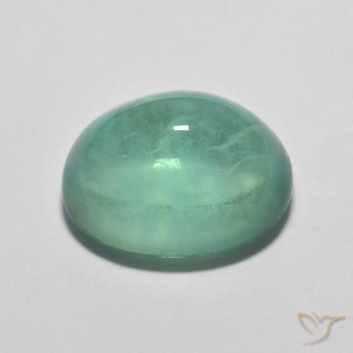 Fluorita Azul verde Natural 7.27ct, oval, Transparente