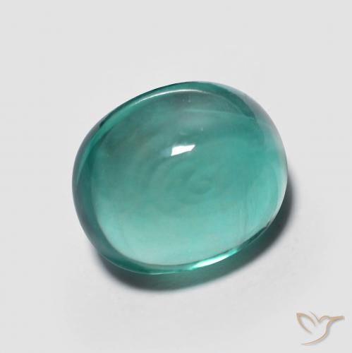 Fluorita Azul-esverdeado Natural 5.31ct, oval, Transparente