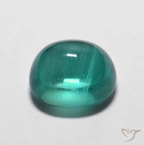 Fluorita Azul-esverdeado Natural 5.31ct, oval, Transparente