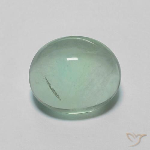 2.96ct Natural verde quente Fluorita, oval, Transparente