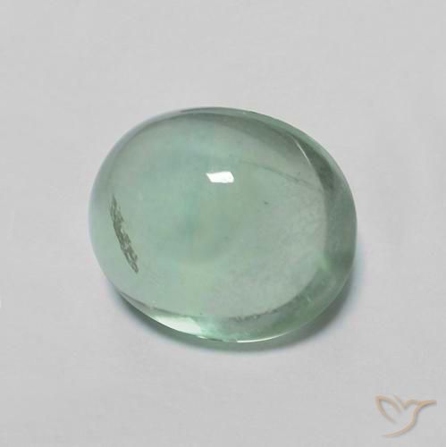 Fluorita verde quente Natural 2.96ct, oval, Transparente