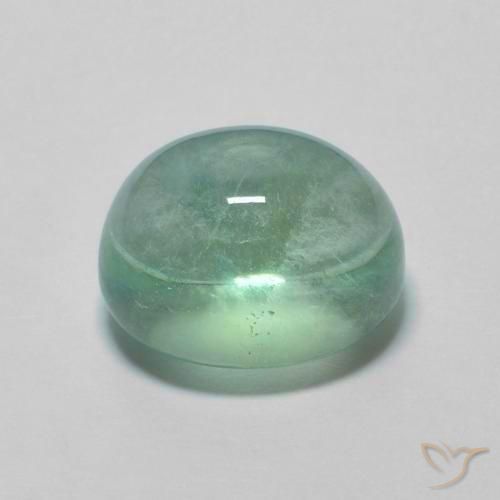 Fluorita verde quente Natural 2.96ct, oval, Transparente