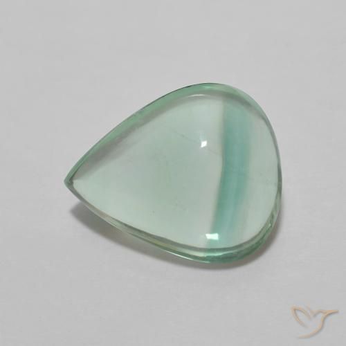 2.42ct Natural Azul verde Fluorita, Formato de pêra, Transparente