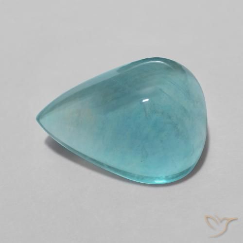 4.61ct Natural verde azul intenso Fluorita, Formato de pêra, Transparente