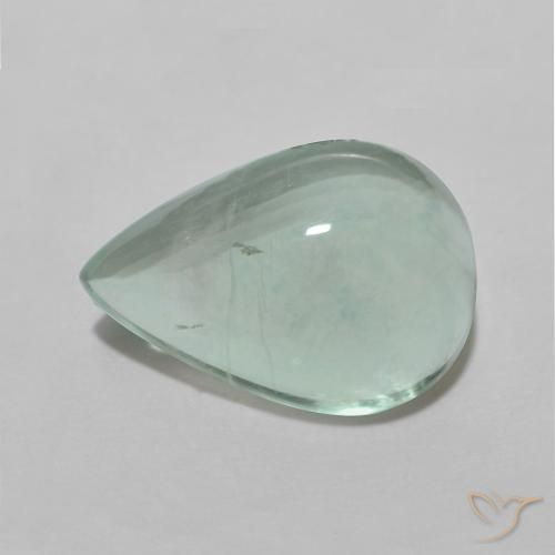 4.20ct Natural Menta verde Fluorita, Formato de pêra, Transparente