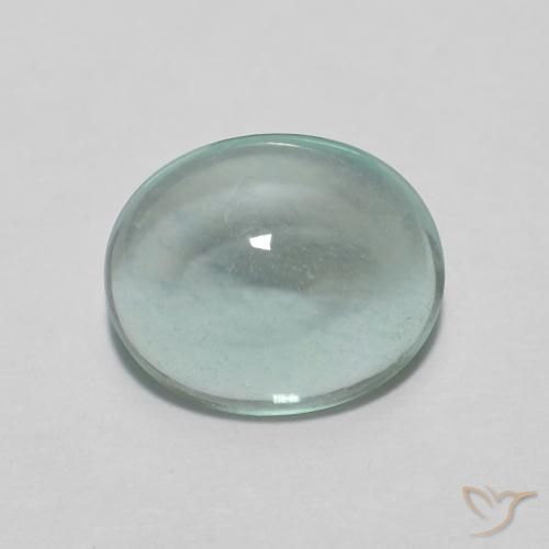 2.23ct Natural Verde azul muito claro Fluorita, oval, Transparente