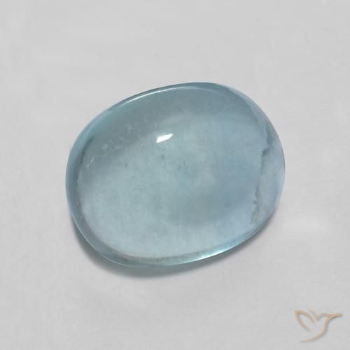 Fluorita Teal Claro Natural 3.06ct, oval, Transparente