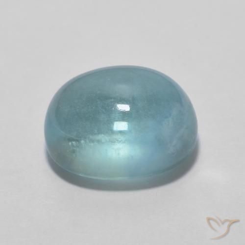 Fluorita Teal Claro Natural 3.06ct, oval, Transparente