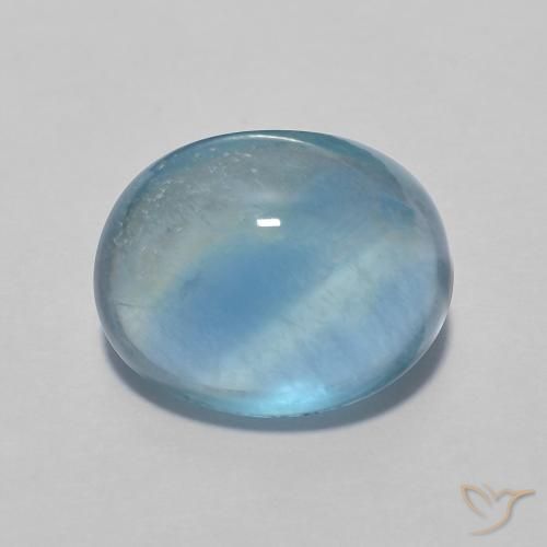 Fluorita turquesa natural 2,97ct, corte oval, transparente