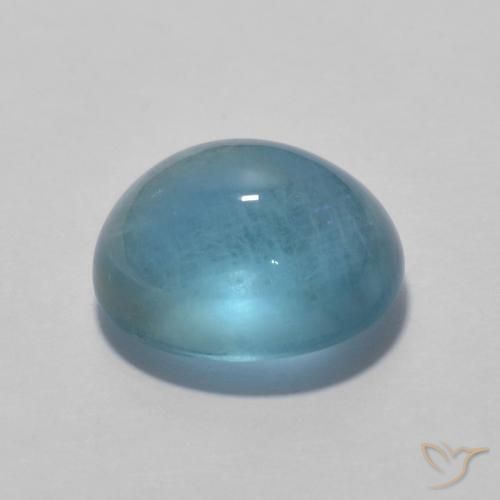 Fluorita turquesa natural 2,97ct, corte oval, transparente